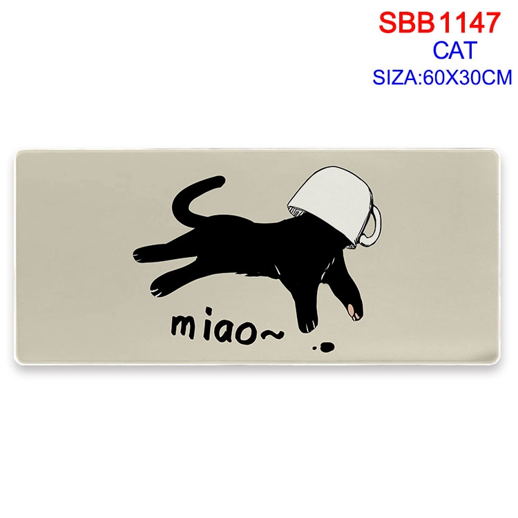 cat  cartoon peripheral locking mouse pad 60X30cm SBB-1147