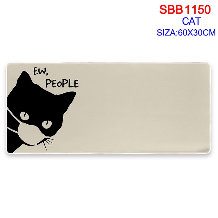cat  cartoon peripheral locking mouse pad 60X30cm SBB-1150