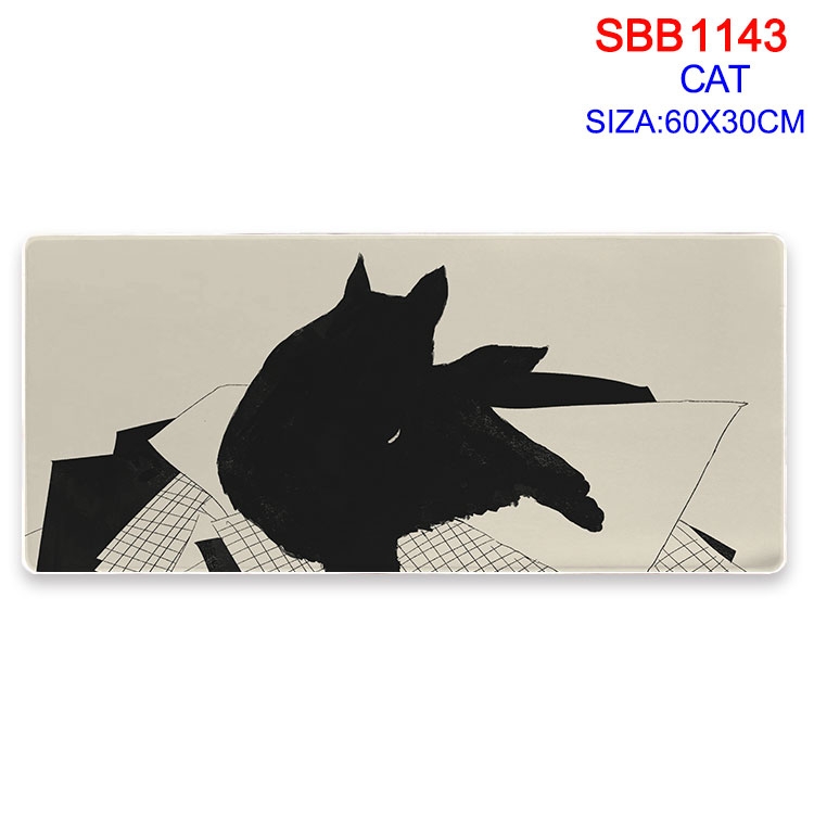 cat  cartoon peripheral locking mouse pad 60X30cm SBB-1143