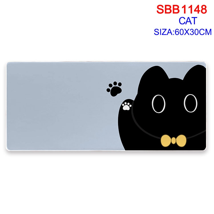 cat  cartoon peripheral locking mouse pad 60X30cm SBB-1148