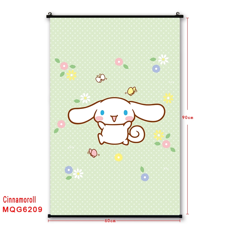 Cinnamoroll cartoon black Plastic rod Cloth painting Wall Scroll 60X90CM MQG-6209