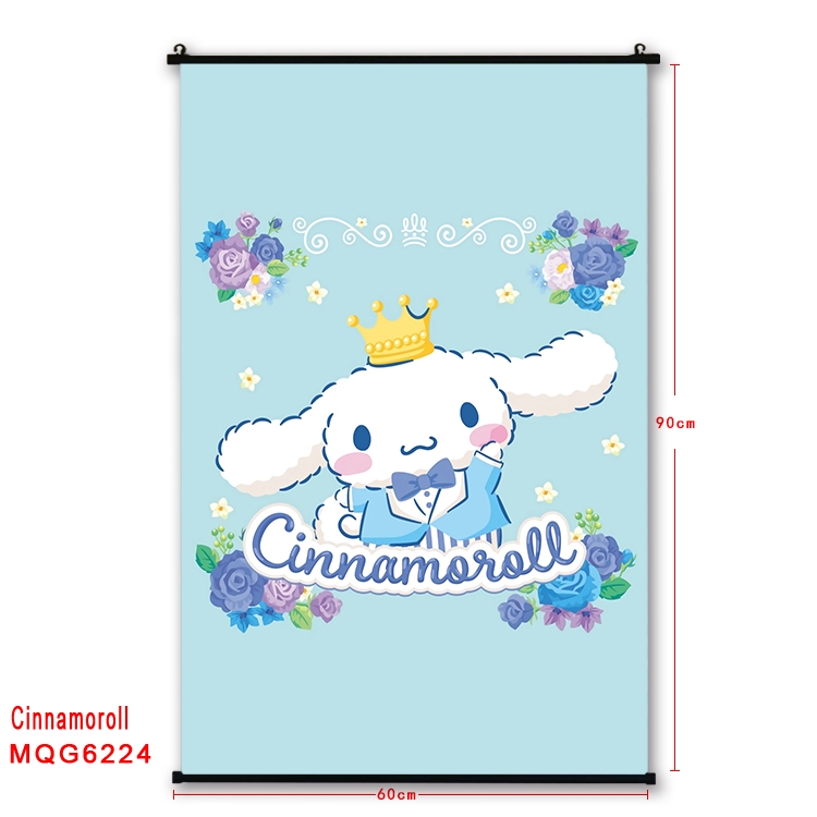 Cinnamoroll cartoon black Plastic rod Cloth painting Wall Scroll 60X90CM MQG-6224