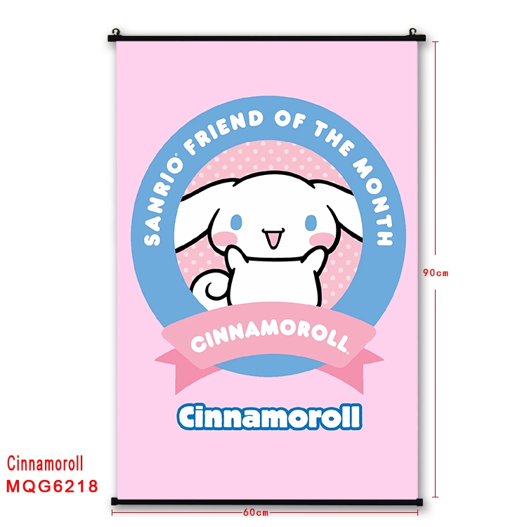 Cinnamoroll cartoon black Plastic rod Cloth painting Wall Scroll 60X90CM  MQG-6218