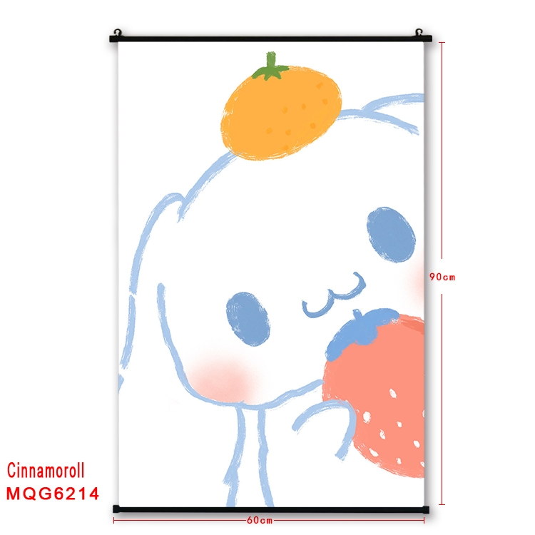 Cinnamoroll cartoon black Plastic rod Cloth painting Wall Scroll 60X90CM MQG-6214