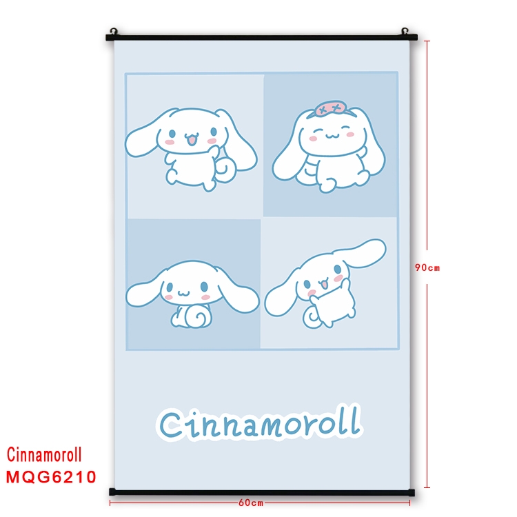 Cinnamoroll cartoon black Plastic rod Cloth painting Wall Scroll 60X90CM MQG-6210