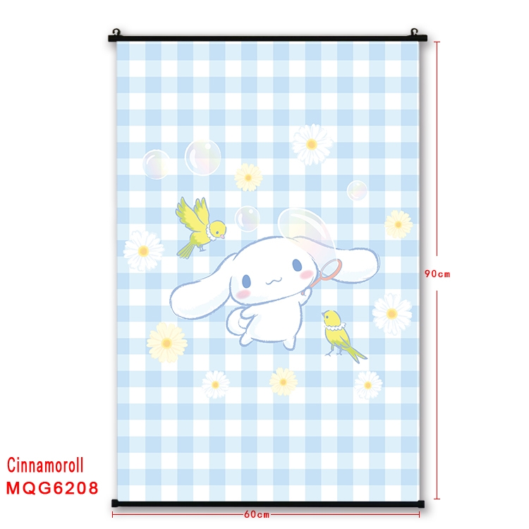 Cinnamoroll cartoon black Plastic rod Cloth painting Wall Scroll 60X90CM  MQG-6208