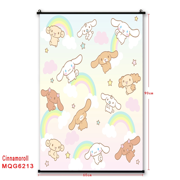 Cinnamoroll cartoon black Plastic rod Cloth painting Wall Scroll 60X90CM MQG-6213