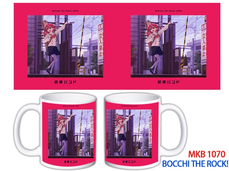 Bocchi the Rock Anime color printing ceramic mug cup price for 5 pcs MKB-1070