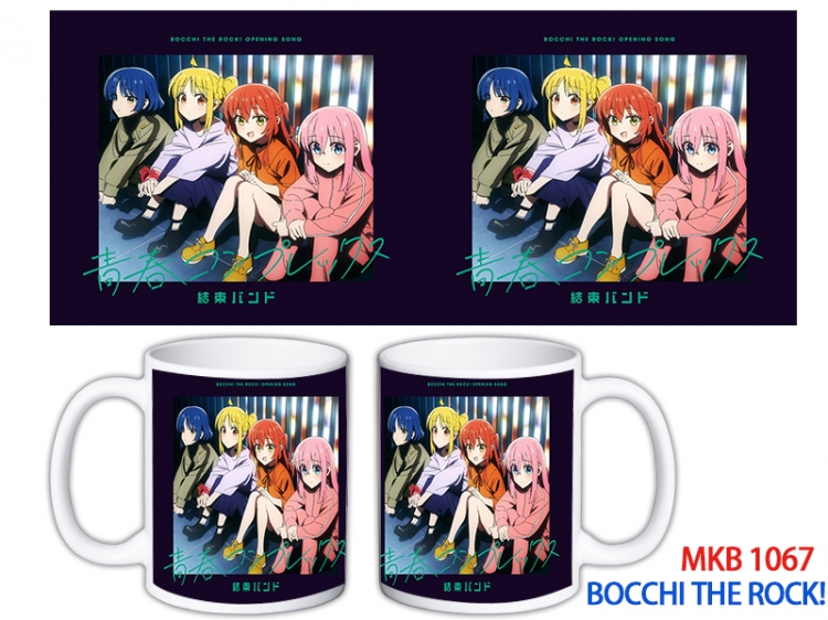 Bocchi the Rock Anime color printing ceramic mug cup price for 5 pcs MKB-1067