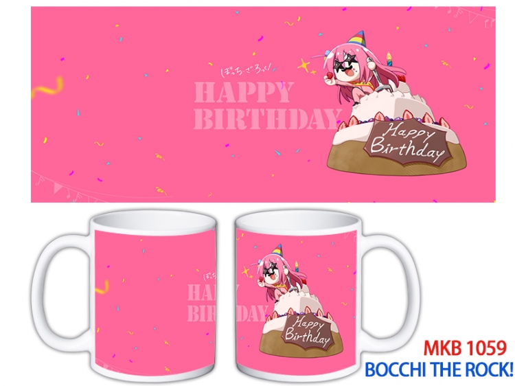 Bocchi the Rock Anime color printing ceramic mug cup price for 5 pcs MKB-1059