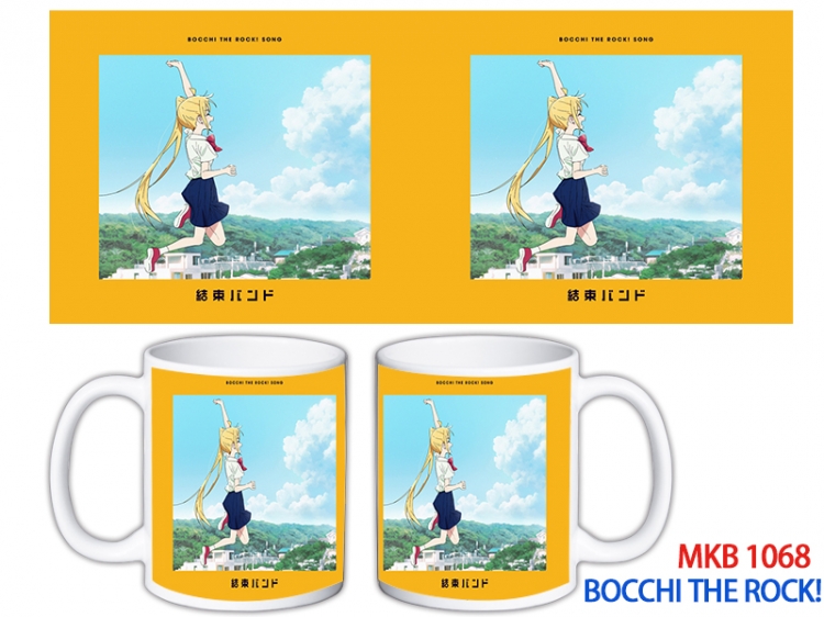 Bocchi the Rock Anime color printing ceramic mug cup price for 5 pcs MKB-1068