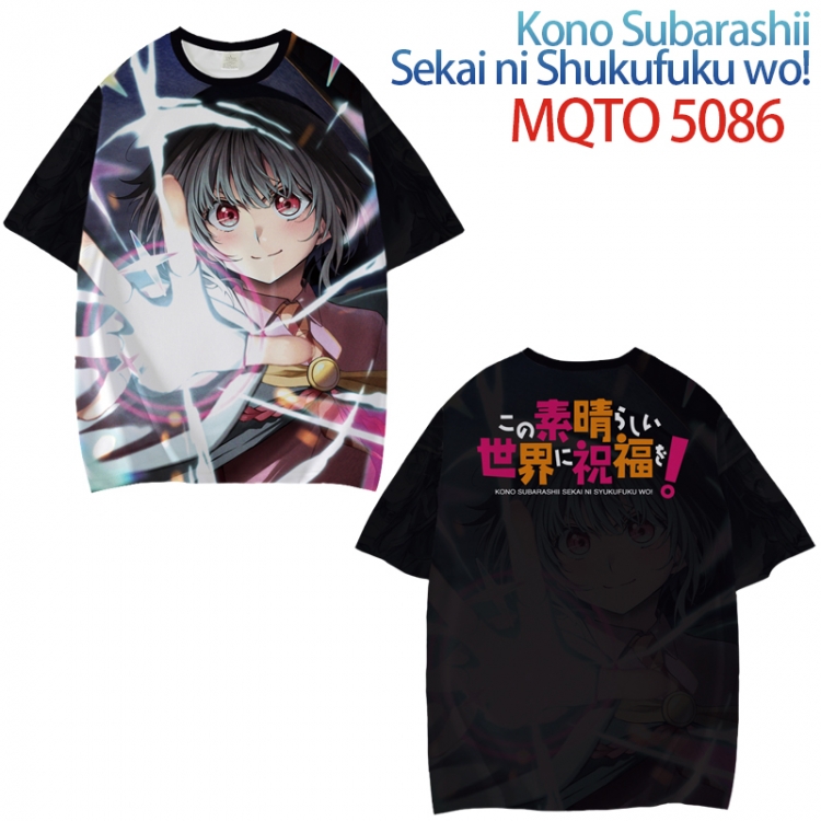 Kono Subarashii Sekai ni Shukufuku wo! Full color printed short sleeve T-shirt from XXS to 4XL