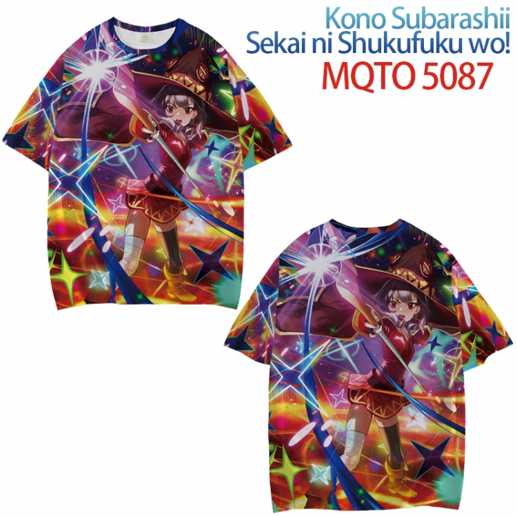 Kono Subarashii Sekai ni Shukufuku wo! Full color printed short sleeve T-shirt from XXS to 4XL