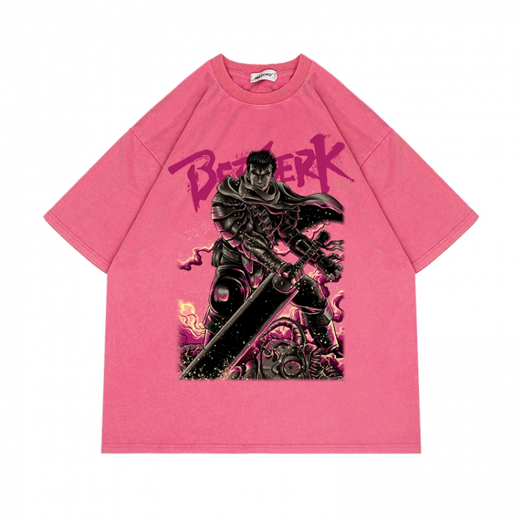 Berserk Anime Surrounding Direct Spray Technology Colorful Wash Short Sleeve T-shirt from S to 2XL