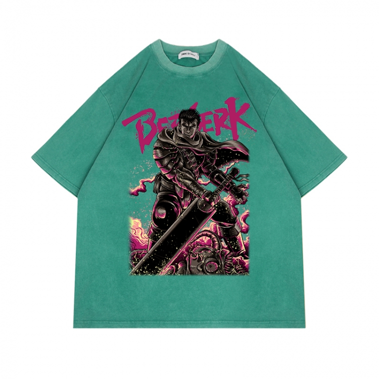 Berserk Anime Surrounding Direct Spray Technology Colorful Wash Short Sleeve T-shirt from S to 2XL