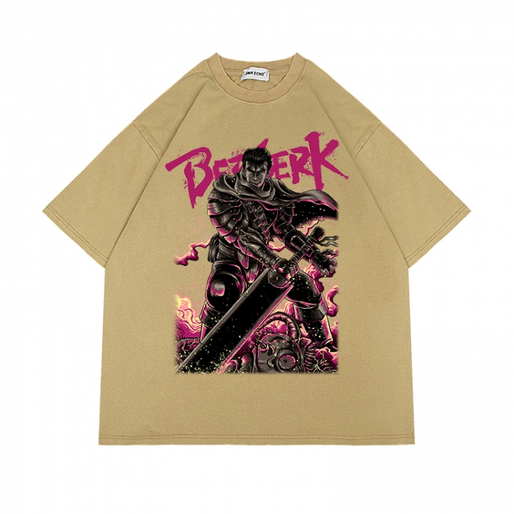 Berserk Anime Surrounding Direct Spray Technology Colorful Wash Short Sleeve T-shirt from S to 2XL
