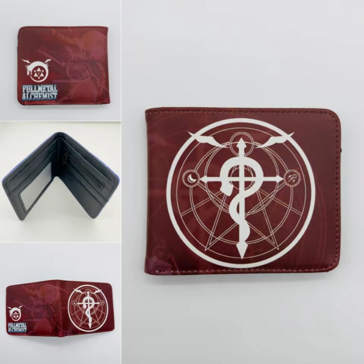 Fullmetal Alchemist Full color  Two fold short card case wallet 11X9.5CM  2145
