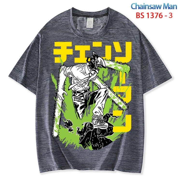 Chainsaw man  ice silk cotton loose and comfortable T-shirt from XS to 5XL BS 1376 3