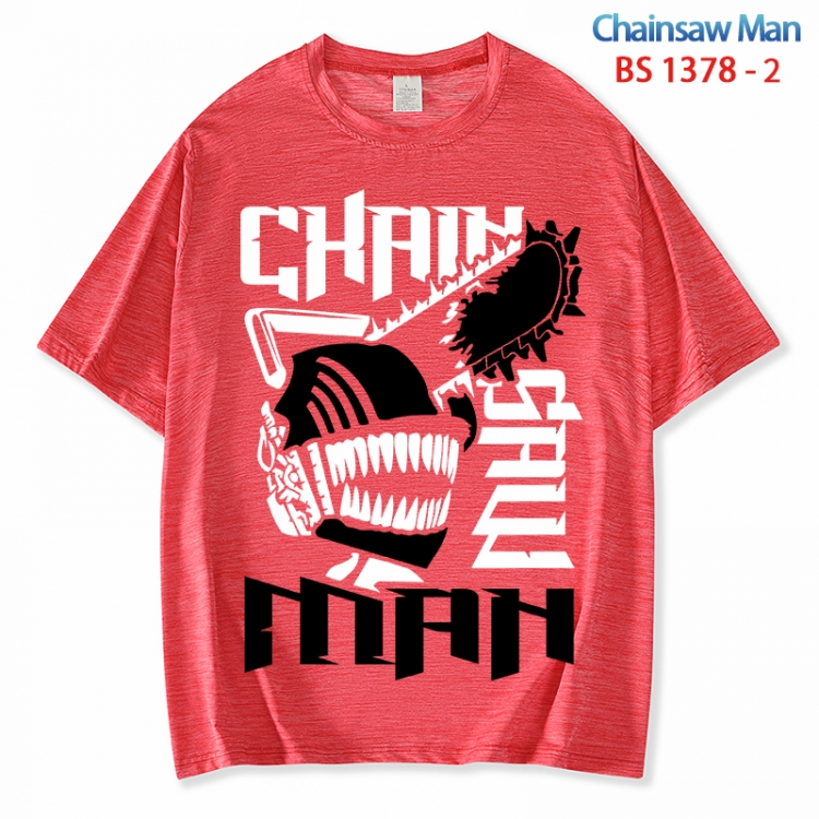 Chainsaw man  ice silk cotton loose and comfortable T-shirt from XS to 5XL  BS 1378 2