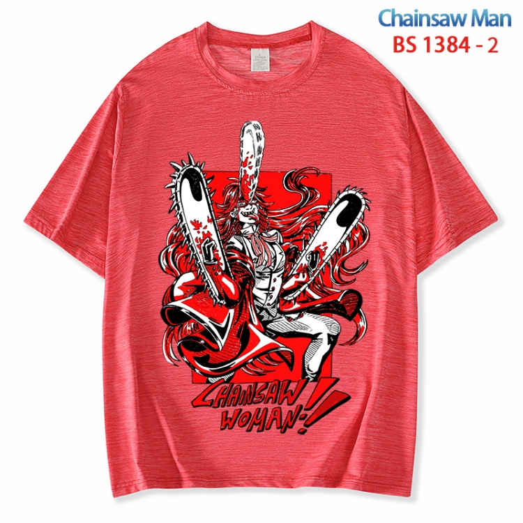 Chainsaw man  ice silk cotton loose and comfortable T-shirt from XS to 5XL BS 1384 2