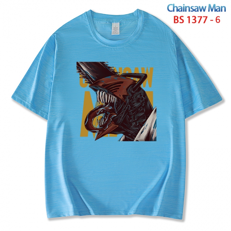 Chainsaw man  ice silk cotton loose and comfortable T-shirt from XS to 5XL  BS 1377 6