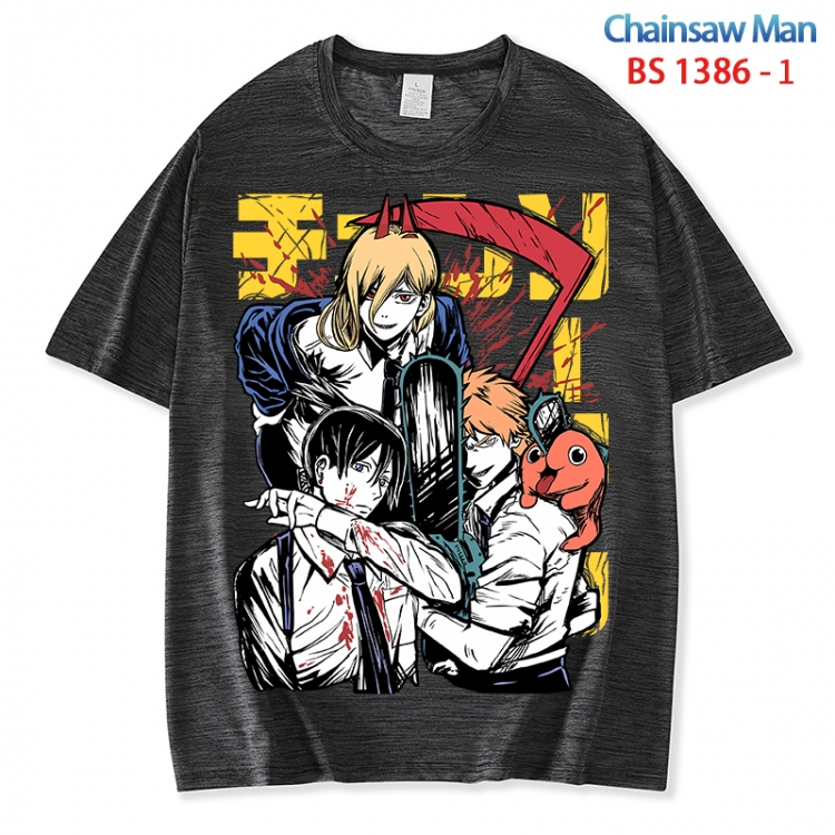 Chainsaw man  ice silk cotton loose and comfortable T-shirt from XS to 5XL BS 1386 1