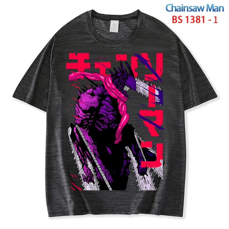 Chainsaw man  ice silk cotton loose and comfortable T-shirt from XS to 5XL BS 1381 1