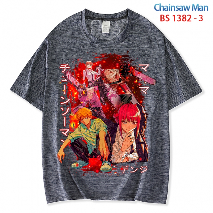 Chainsaw man  ice silk cotton loose and comfortable T-shirt from XS to 5XL  BS 1382 3