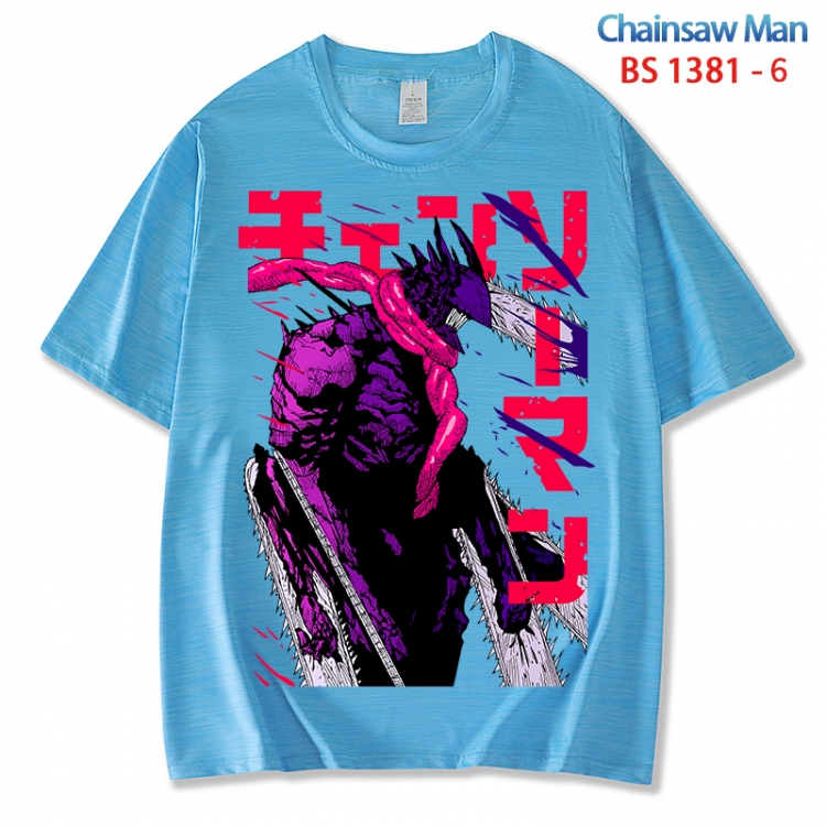 Chainsaw man  ice silk cotton loose and comfortable T-shirt from XS to 5XL  BS 1381 6