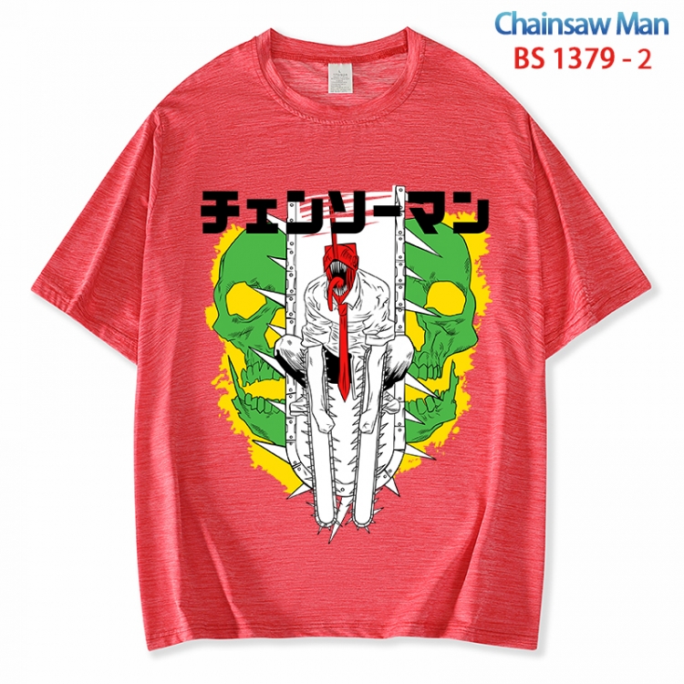 Chainsaw man  ice silk cotton loose and comfortable T-shirt from XS to 5XL BS 1379 2