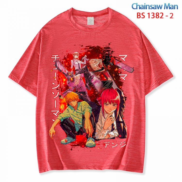 Chainsaw man  ice silk cotton loose and comfortable T-shirt from XS to 5XL BS 1382 2