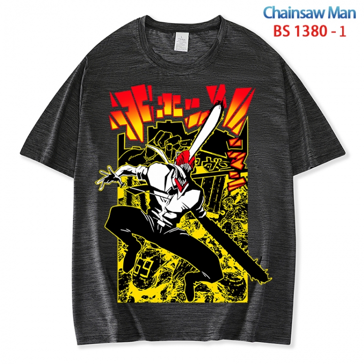 Chainsaw man  ice silk cotton loose and comfortable T-shirt from XS to 5XL  BS 1380 1