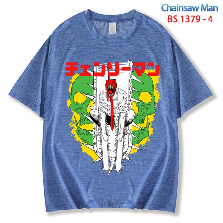 Chainsaw man  ice silk cotton loose and comfortable T-shirt from XS to 5XL  BS 1379 4