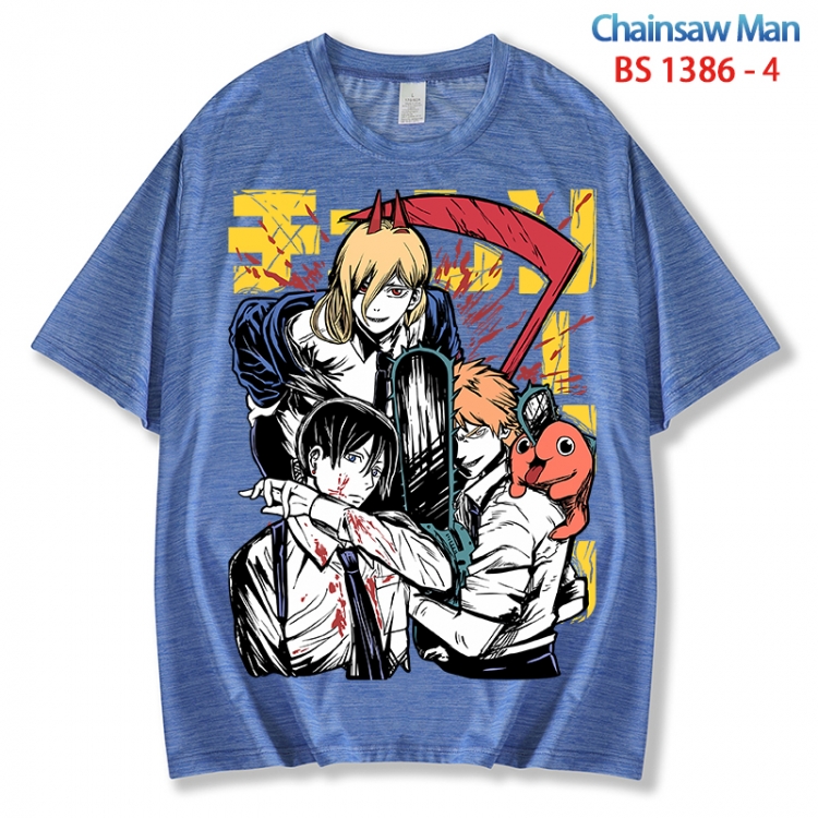 Chainsaw man  ice silk cotton loose and comfortable T-shirt from XS to 5XL  BS 1386 4