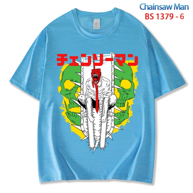 Chainsaw man  ice silk cotton loose and comfortable T-shirt from XS to 5XL BS 1379 6