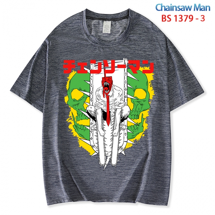 Chainsaw man  ice silk cotton loose and comfortable T-shirt from XS to 5XL  BS 1379 3