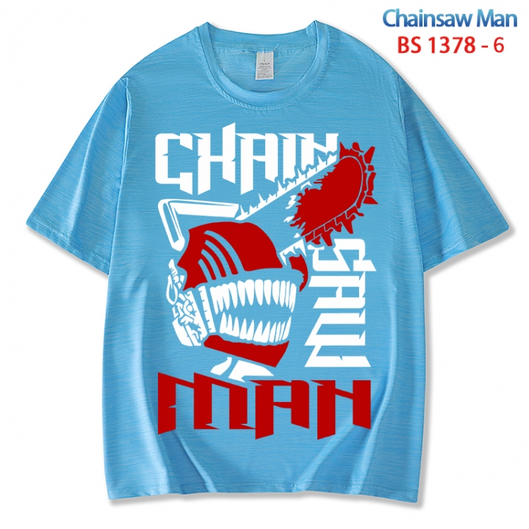 Chainsaw man  ice silk cotton loose and comfortable T-shirt from XS to 5XL BS 1378 6