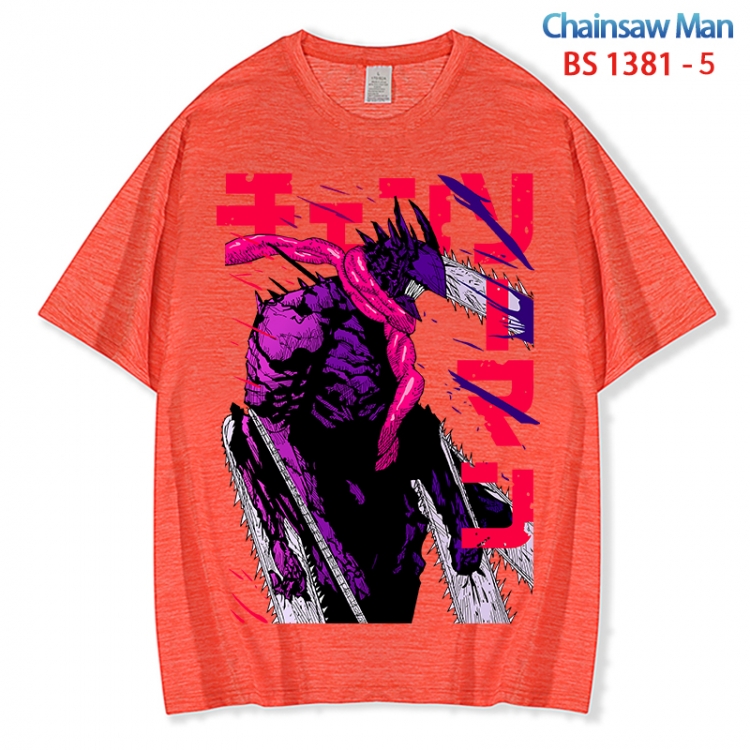 Chainsaw man  ice silk cotton loose and comfortable T-shirt from XS to 5XL BS 1381 5