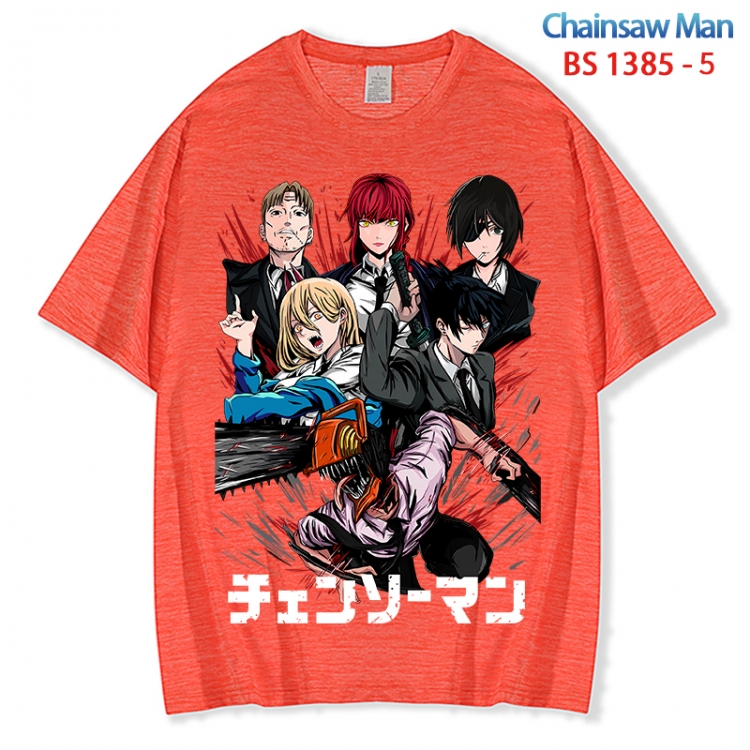 Chainsaw man  ice silk cotton loose and comfortable T-shirt from XS to 5XL BS 1385 5