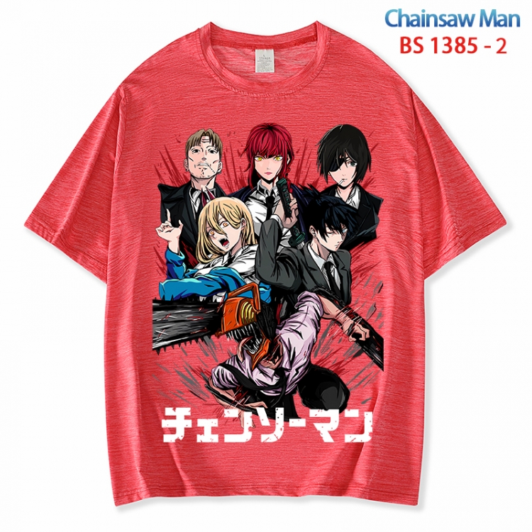 Chainsaw man  ice silk cotton loose and comfortable T-shirt from XS to 5XL  BS 1385 2