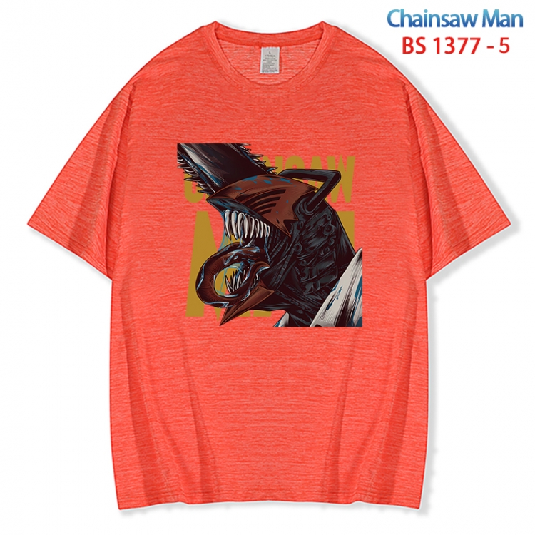 Chainsaw man  ice silk cotton loose and comfortable T-shirt from XS to 5XL BS 1377 5