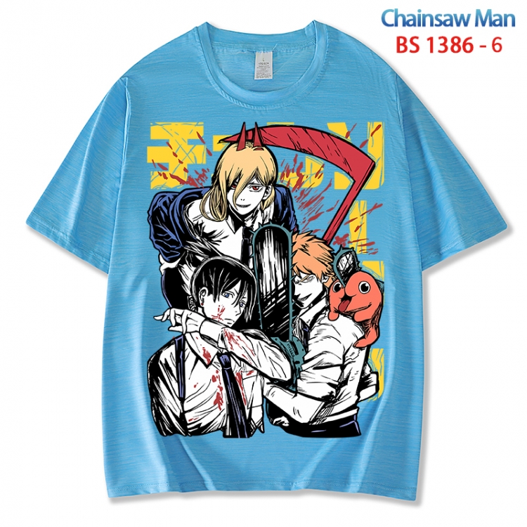 Chainsaw man  ice silk cotton loose and comfortable T-shirt from XS to 5XL  BS 1386 6