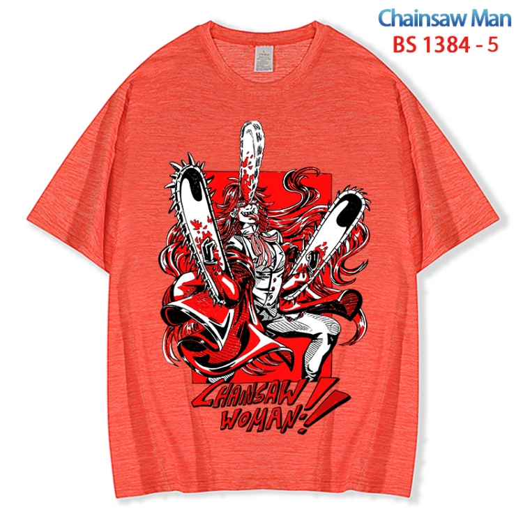 Chainsaw man  ice silk cotton loose and comfortable T-shirt from XS to 5XL BS 1384 5