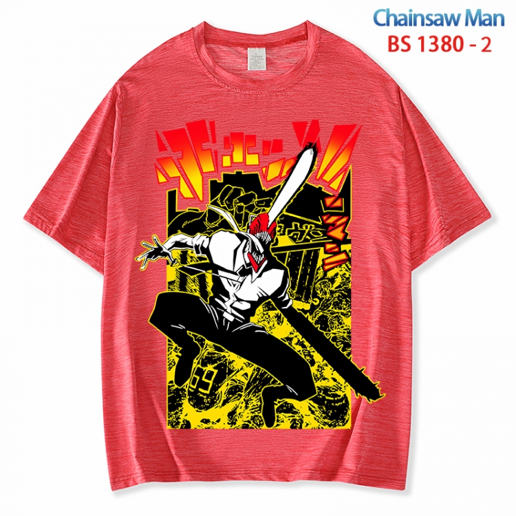 Chainsaw man  ice silk cotton loose and comfortable T-shirt from XS to 5XL BS 1380 2