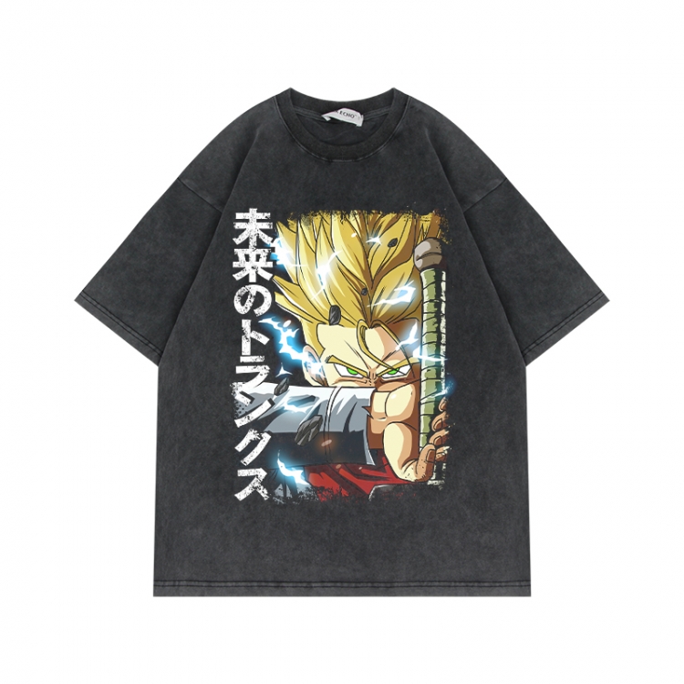 DRAGON BALL Anime Surrounding Direct Spray Technology Colorful Wash Short Sleeve T-shirt from S to 2XL