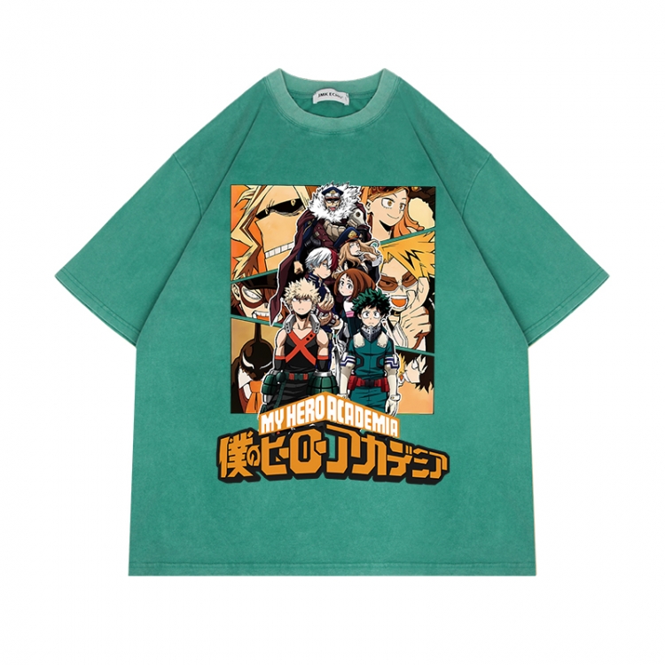 My Hero Academia Anime Surrounding Direct Spray Technology Colorful Wash Short Sleeve T-shirt from S to 2XL