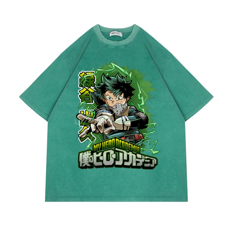 My Hero Academia Anime Surrounding Direct Spray Technology Colorful Wash Short Sleeve T-shirt from S to 2XL