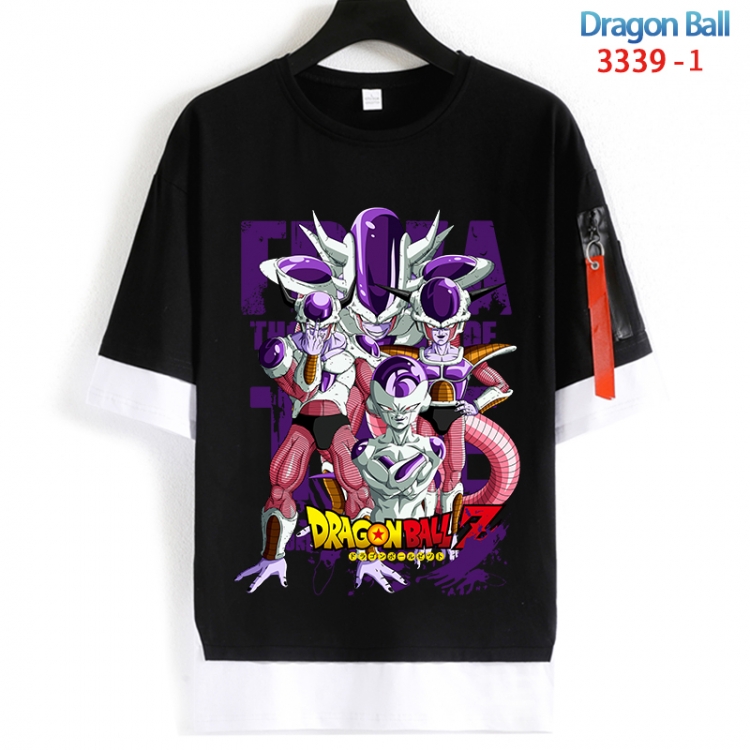DRAGON BALL Cotton Crew Neck Fake Two-Piece Short Sleeve T-Shirt from S to 4XL HM-3339-1