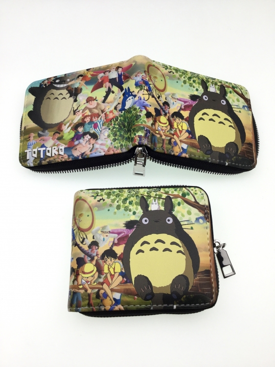 TOTORO Medium zipper card leather wallet