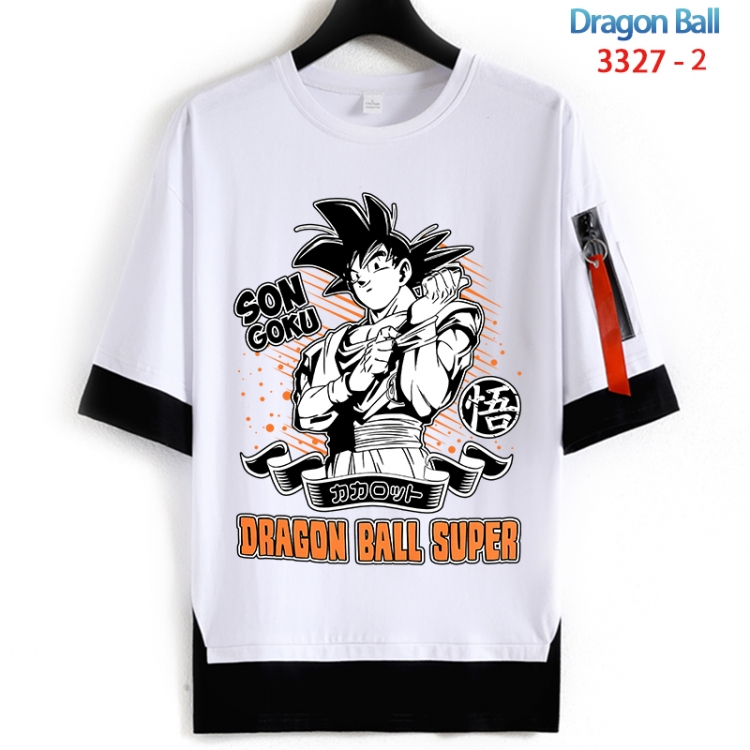 DRAGON BALL Cotton Crew Neck Fake Two-Piece Short Sleeve T-Shirt from S to 4XL HM-3327-2